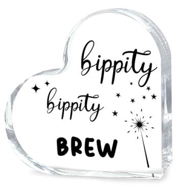 Imagem de Decoração de mesa engraçada, placa de acrílico Bippity Boppity, placa de mesa de café rústica, decoração de casa de cozinha, decoração de mesa, presente para amantes de café, presente para amantes de