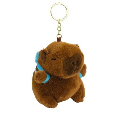 Imagem de Chaveiro de Pelúcia Capivara Mochila Azul 11cm