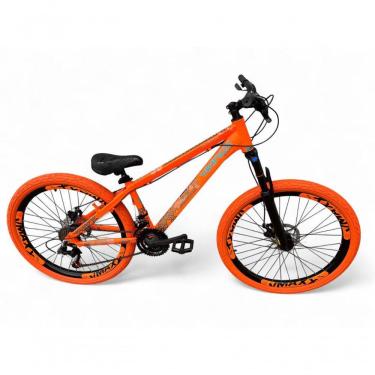 Imagem de Bicicleta Aro 26 Vikingx Tuff X30 Freeride 21v Aros Vmaxx Dh Freio A Disco Pneu Flame - Laranja