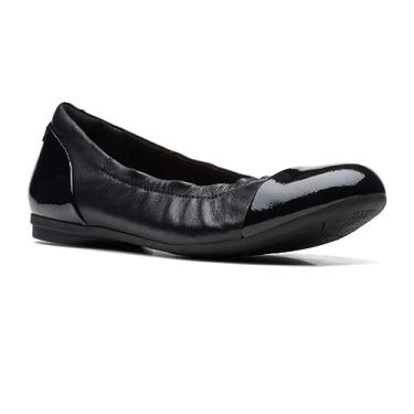 Imagem de Clarks Sapatilha feminina Rena Jazz, Preto, 7.5 Wide