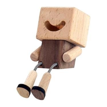Imagem de MotiveTech Boneco de madeira tremendo para decoração de painel de carro, leve, 8 x 4 cm, divertido e versátil para mesa, Style a
