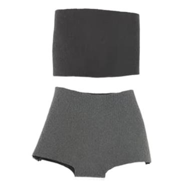 Imagem de simhoa Roupas femininas em escala 1/6, fantasias estilosas, acessórios para vestir, presente ideal, coleção de roupas, bonecos de ação, roupas de boneca, Cinza