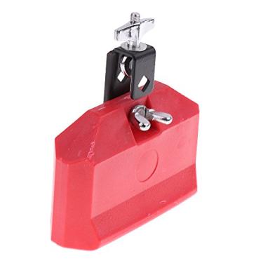 Imagem de barenx Cow Bell ABS Plástico Cowbell Cattlebell Tambor Percussão Acessório Musical - Vermelho