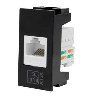 Imagem de Módulo Tomada RJ45 Cat. 6 8 Vias - Habitat Black - FAME