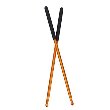 Imagem de barenx 2 peças de baquetas de metal profissionais 5A baqueta jazz acessórios para bateria - dourado