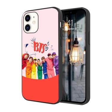 Imagem de WWDIYHOUSE Capa compatível com iPhone 11, capa à prova de choque de TPU macio com design exclusivo e legal para homens/mulheres/meninos/meninos (Fashion-BTS-12)