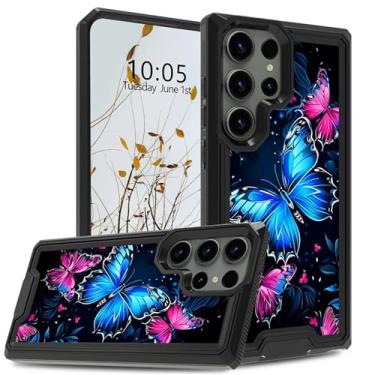 Imagem de RWUTYTIUL Capa para celular Samsung S24 Ultra 6,8 polegadas para mulheres e homens, capa protetora de camada dupla à prova de choque resistente à prova de choque de silicone para Samsung Galaxy S24