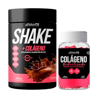 Imagem de Kit Shake Substituto de Refeição 400g + Colágeno Hidrolisado Com Vitamina C 120 Capsulas (Chocolate)