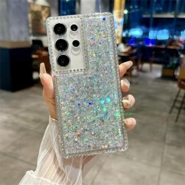 Imagem de Capa Bling para Samsung Galaxy S25 S24 Plus Ultra S23 S21 FE S22 A52 A26 A54 A35 A33 A24 A55 A56 A15, Prata, para Galaxy A15
