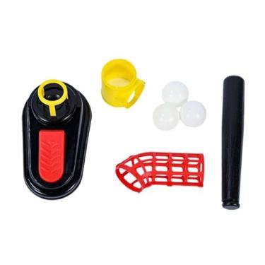 Imagem de menolana Máquina de arremesso de beisebol infantil com 3 bolas para treino de rebatida.