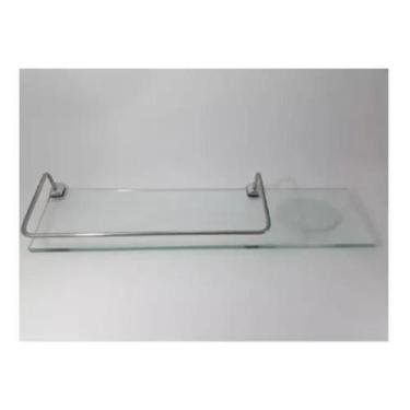 Imagem de Prateleira De Vidro Com Saboneteira 40X10 Com Grade - Nelson