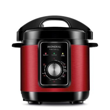 Imagem de Panela de Pressão Elétrica 3L, Mondial 700W Com Copo Medidor, Colher e 10 Funções Pré-programadas