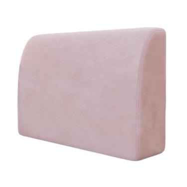 Imagem de KiBcsLic Almofada de encosto em cunha para cadeira de leitura de escritório, sofá doméstico, sofá portátil, parte inferior costas, material de trabalho, Rosa