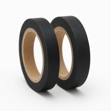 Imagem de Mandala Crafts Fita de bainha fusível preta de 3/10.2 cm, 50 metros - Tecido dupla face, sem costura, fita adesiva de ferro na bainha para calças, cortinas e roupas