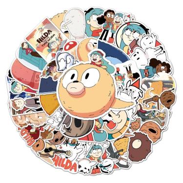 Imagem de Adesivos Brave Girl Hilda Anime, vinil impermeável, 50 unidades