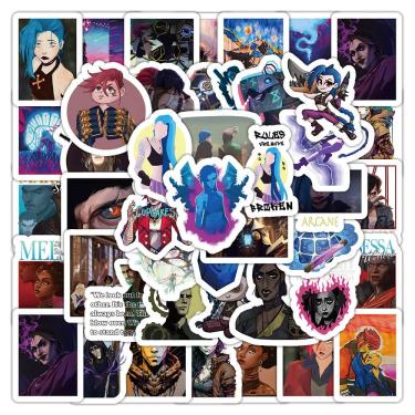 Imagem de Adesivos Arcanes, vinil impermeável, anime, 52 unidades, 5-7 cm