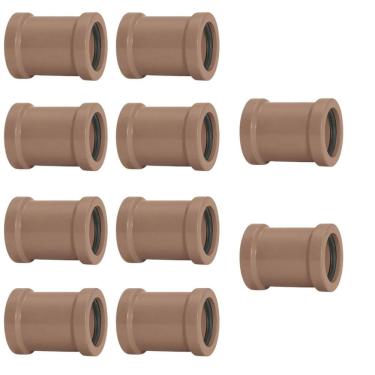 Imagem de Luva De Correr 32Mm Pvc Encanamento Conexão Kit 10 Un