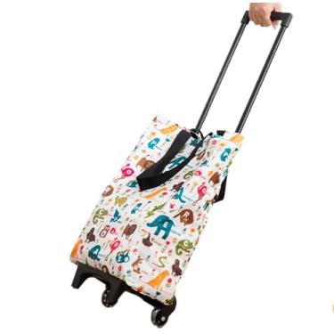 Imagem de SPXMQSS Carrinho de compras sobre rodas carrinho de armazenamento reutilizável mobilidade carrinho de compras dobrável carrinho de compras portátil com rodas 3