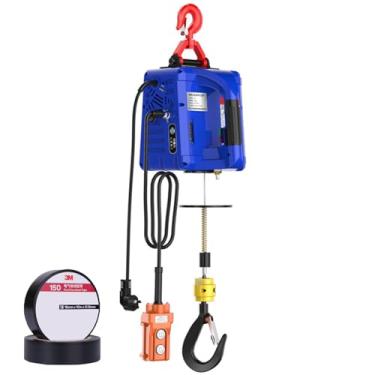 Imagem de Guincho EléTrico PortáTil 3 Em 1 Com Cabo De AçO, Controle Manual, Com Fio E Sem Fio, Capacidade De Carga De 1100 Libras,Ideal Para Garagens, FáBricas E Docas