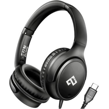 Imagem de Fones de ouvido USB C com fio tipo C, som estéreo Hi-Fi, leve e dobrável para esportes/zoom/escola/viagem/iPhone 16/15, Samsung Galaxy S25/S24, Google Pixel 9, presentes para adolescentes