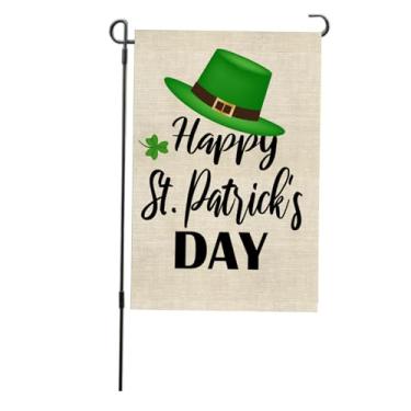 Imagem de StPatricksDayFlag GardenPolyester DoubleSidededFadeResistantSpringLeafDecorativeFlagOutdoorGardenLeafCourtyardPartyLawnFlag. (S06)