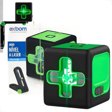 Imagem de Nível A Laser Verde 2 Linhas Profissional Com Suporte de Imã Cruz Exbo