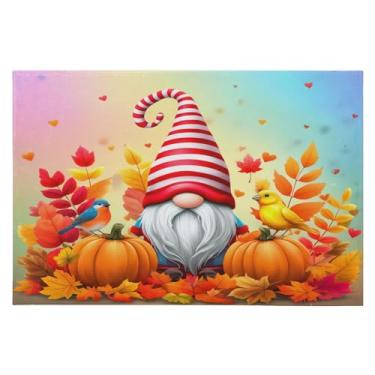 Imagem de CEBUGI Tapete de área 60 x 90 cm macio lavável tapete antiderrapante com suporte de borracha tapetes de área de gnomo fofo para sala de estar, quarto, decoração de casa