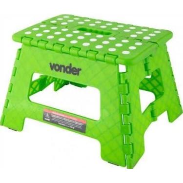 Imagem de Banqueta Plastica Dobravel 220Mm Verde Alça Vonder 150Kg