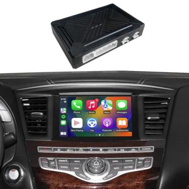 Imagem de CARAMCO Módulo automotivo sem fio CarPlay e Android compatível com Infiniti QX60 QX80 Q70 Nissan Armada Patrol Kit de retrofit compatível com câmera original, áudio Bluetooth e microfone, sem