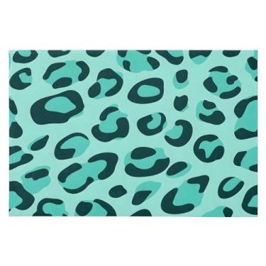 Imagem de CEBUGI Tapete de área 60 x 90 cm, macio, lavável, antiderrapante, com revestimento de borracha, estampa de leopardo, para sala de estar, quarto, decoração de casa