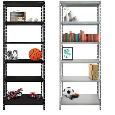 Imagem de Estante Prateleiras Cozinha de Aço Panelas Casa Sala Quarto Organizador(Preto 70 cm (6 Prateleiras))