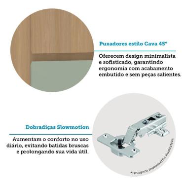 Imagem de Paneleiro Simples 40cm 2 Portas Slim Luciane Móveis Freijó.
