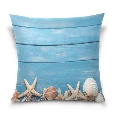 Imagem de Burbuja Capas de almofada 41 x 40 cm, capa de almofada de veludo macio de madeira de concha decorativa para sofá, sala de estar, quarto