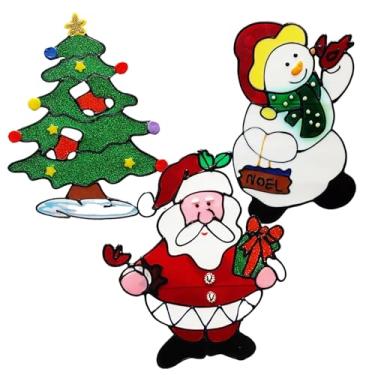 Imagem de Adesivos Decorativos de Natal 3D Parede Janela: Kit com 3 Personagens Sortidosnatal