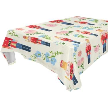 Imagem de Burbuja Toalha de mesa quebra-nozes, toalha de mesa quadrada anti-rugas grossa para decoração de jantar, cozinha, festa, 152 x 152 cm