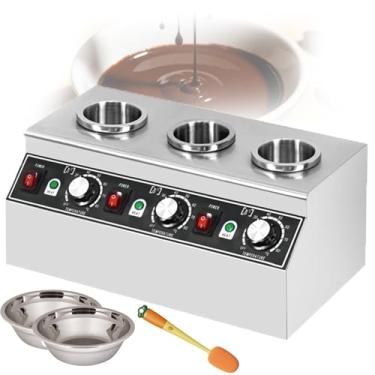 Imagem de Aquecedor EléTrico De Molhos Em AçO InoxidáVel,Equipado Com Escova De Limpeza E Tigela De AçO InoxidáVel, Temperatura AjustáVel De 86 A 185°F Para Aquecer Todos Os Tipos De Molhos