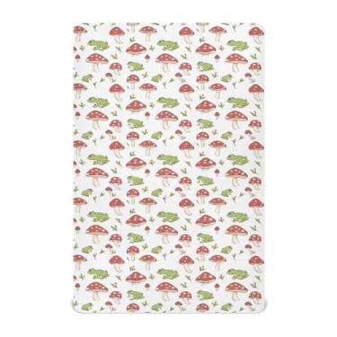 Imagem de STAYTOP Lençóis de berço de cogumelos selvagens para meninos e meninas, lençol com elástico para berço padrão e colchão infantil, de microfibra supermacia, 99 × 69 × 5 cm