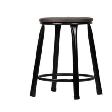 Imagem de Kit 2 Banquetas Baixa Banco Cozinha Americana Balcão Bar Aço - Banco para Balcão, Área Gourmet, Varanda e Churrasco(Marrom)