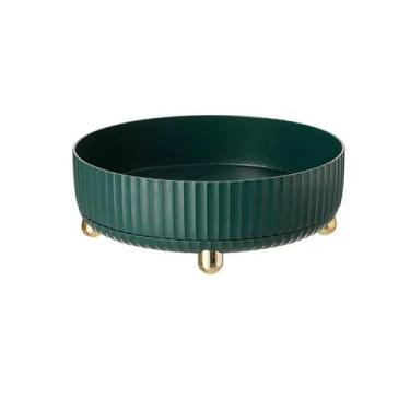 Imagem de Fruteira Prato de frutas tigela de frutas placa decorativa lanche doméstico prato de lanche prato de doces prato de frutas branco, verde Decoração de mesa(Green,Grande)