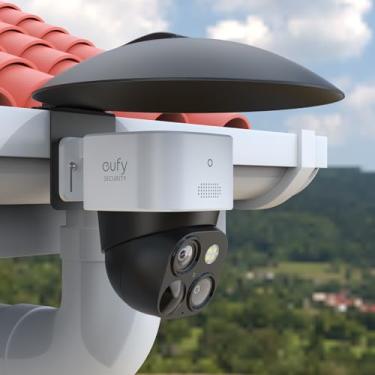 Imagem de Koroao Protetor solar para câmera de segurança, capa protetora de plástico ABS à prova d'água, preta, resistente ao clima com ferragens de montagem para câmeras Eufy, AOSU, Reolink ANSQUE, SEHMUA