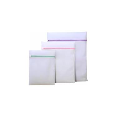 Imagem de Saco para Lavar Roupas Delicadas, Poliéster, 34x48cm, Proteção para Lingerie e Peças Íntimas