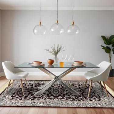 Imagem de 1 Tapete Belga Sala de Jantar Mesa Grande Es Cl 200 x 250 Vr (D3Cla Vermelho branco - Classico Medalhão Floral)