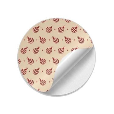 Imagem de Autocolantes Adesivos Natalinos Redondos 25 Unidades Coloridos - Tamanho 85x85cm