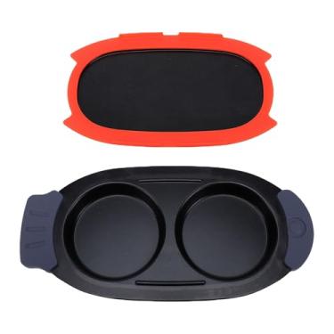 Imagem de Zhjvihx Fogão de Ovos de Micro-ondas, Revestimento Antiaderente de 2 Cavidades Com Alça Removível e Tampa de Silicone à Prova de Calor, Caçadores de Ovos Seguros para Máquina de Lavar