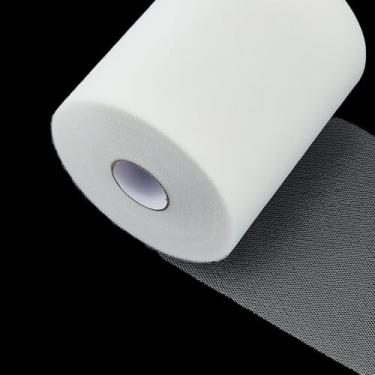 Imagem de letsinstyle Rolo de tecido de tule marfim, carretel de rede de 5,9 polegadas por 200 jardas Tecidos de chiffon de voile de malha, gaze de poliéster macio para decoração de festa de saia tutu de