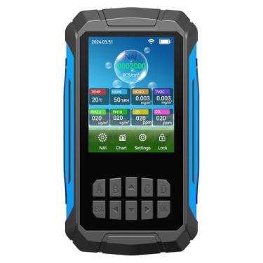 Imagem de Garosa Detector de Qualidade do Ar e Medidor Ionizador - Testador de Ar Portátil Com VOC/PM2.5/CO2/Temp/Umidade para Escritório Doméstico e Monitoramento de íons Negativos (BLACK)
