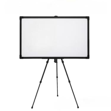 Imagem de Quadro Branco 120x80cm + Tripé Cavalete Regulável + 4 Canetas + 1 Apagador | Lousa Branca quadro branco para Escolas, Escritórios e Casa, Lousa Branca Pronta para Uso