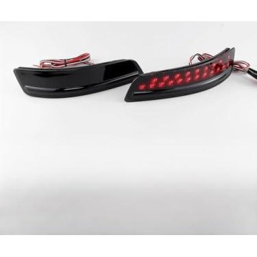 Imagem de ForAuto Peças para Toyota para Corolla 2014 2015 2016 Lente Vermelha Preta Luz de Para-choques Traseiro Refletor Led Luz Traseira Luz de Freio Conjuntos de Luz Traseira do Carro (Preto)