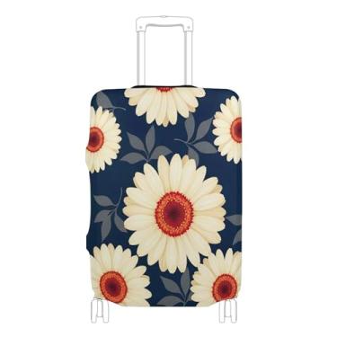 Imagem de Joisal Margaridas creme vermelho amarelo centros capas de mala protetor de bagagem proteção personalizada acessórios de viagem mala manga terno capa, P, serve para capa de 45-50 centímetros