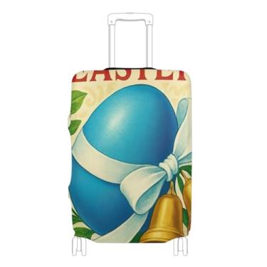 Imagem de Joisal Capas de mala especiais para bagagem, protetor de bagagem, floral, antiarranhões, ovo de páscoa, capa de viagem para mulheres, P, serve para capa de 45 a 50 cm, Ovo de Páscoa floral, S 18-20 in